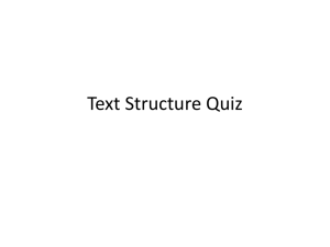 Text Structure Quiz