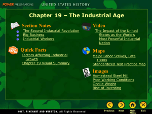 Chapter 19 - The Industrial Age - Waverly