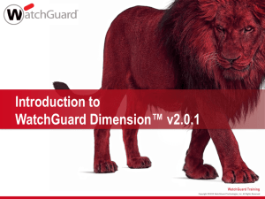 Introduction to WatchGuard Dimension v2.0.1
