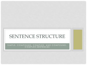 Sentence Structure PowerPoint
