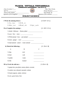 Summative Assessment I-2015 Question Paper of 1,2,4 science