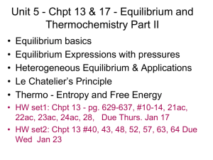 AP Chem - Unit 5 Chpt13