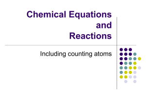 Chemical Equations and Reactions