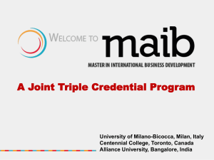 MAIB presentation - University of Milano