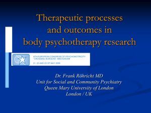 Frank Röhricht Body Psychotherapy