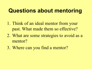 What is mentoring?