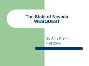 The State of Nevada WEBQUEST