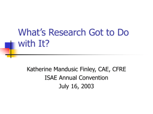 What's Research Got to Do with It?