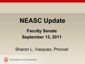 NEASC Update - University of Hartford
