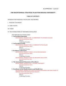 the Bicentennial Strategic Plan for Indiana University