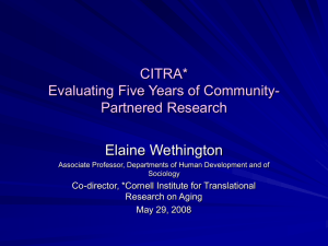 Does Community-Based Participatory Research (CBPR) Result in