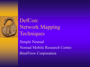 Network Mapping Techniques - Nomad Mobile Research Centre