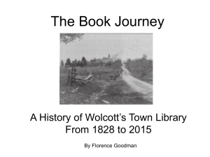 History of Wolcott Public Library Power Point Presentation