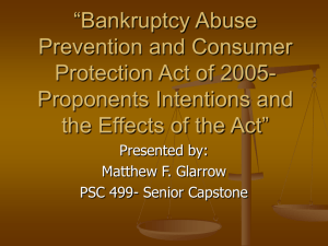 “Bankruptcy Abuse Prevention and Consumer Protection Act of 2005