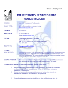 Module 1 (MAY 13) Readings - University of West Florida