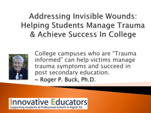 Trauma Informed campus: Does it really help