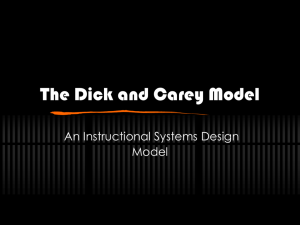 The Dick and Carey Model