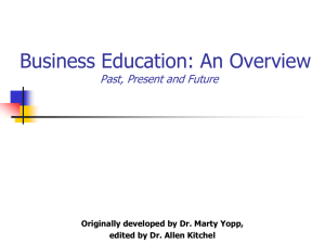 Business Education: Past, Present, Future