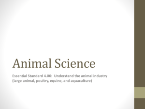 Unit B 4.00- Animal Science
