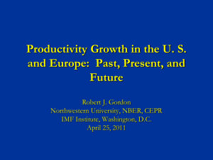Productivity Growth in the U. S. and Europe