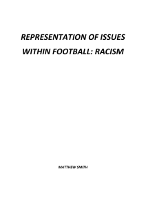 Representation of Issues within Football – Racism