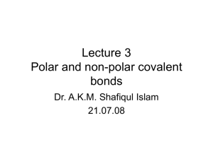 Lecture 3 Polar and non-polar covalent bonds