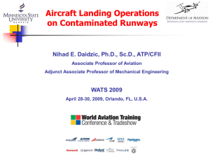 Aircraft Landing Operations on Contaminated Runways