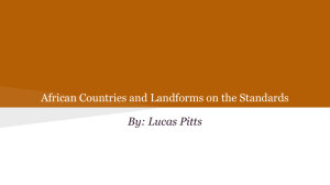 African Countries and Landforms on the Standards