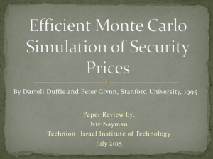 Niv: MC Simulation of Security Prices