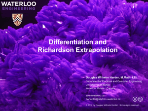 Differentiation and Richardson Extrapolation