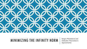 minimizing the infinity norm