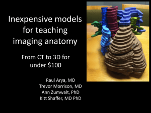 Inexpensive models for teaching imaging anatomy