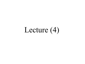 Lecture (4) - Pharos University in Alexandria