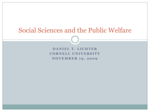 Social Sciences and the Public Good