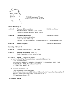 WCLSR Schedule of Events UC Irvine, February 26