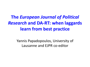 The European Journal of Political Research and DART: when