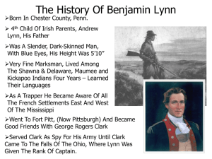 The History Of Benjamin Lynn