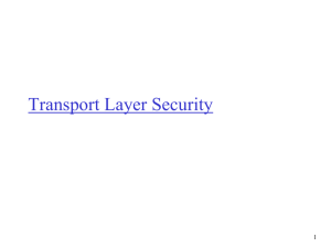 Transport Layer Security - Computer Science and Engineering