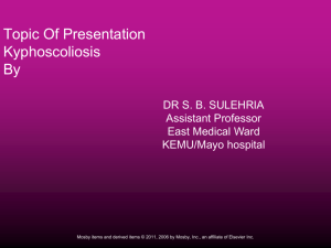 Kyposcoliosis Lecture by Dr Suhail Bashir