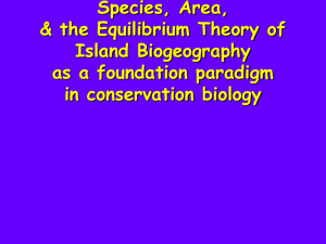Species, Area, & the Equilibrium Theory of Island Biogeography