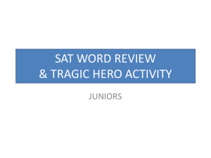 sat word review & tragic hero activity