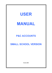P and C cashbook instructions