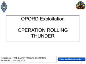 OPORD Exploitation OPERATION ROLLING THUNDER