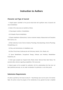 Instruction to Authors Character and Type of Journal