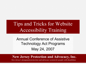 Tips and Tricks for Website Accessibility Training