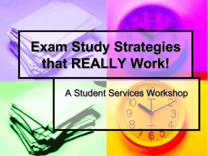 Exam Strategies Workshop Slideshow