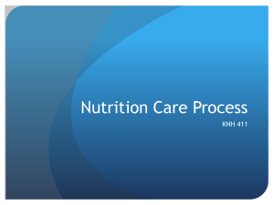 The Nutrition Care Process - Jacqueline Farralls Portfolio