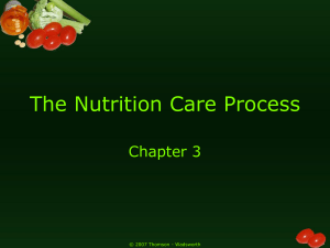 The Nutrition Care Process - Nutrition and Food Technology-just