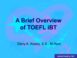 TOEFL iBT - kwary.net