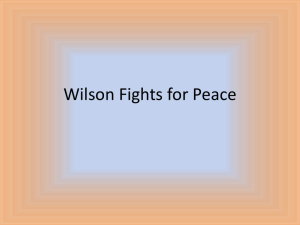 Wilson Fights for Peace